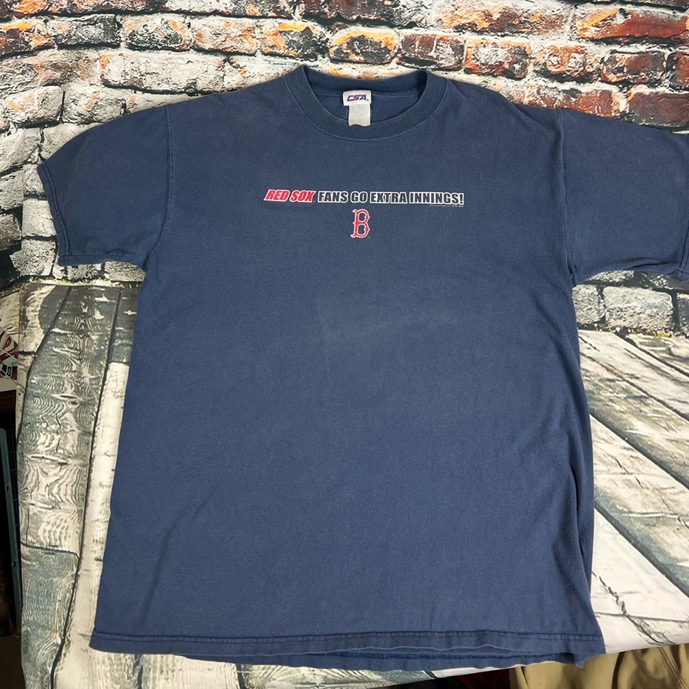 Vtg 2005 Boston Red Sox Fans Go Extra‎ Innings Blue MLB Sz XL